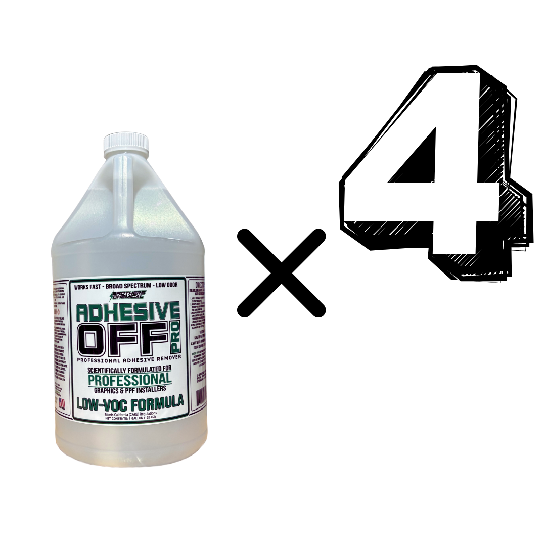 ADHESIVE-OFF PRO - LOW-VOC (California Compliant) - FAST, LOW-ODOR ADHESIVE REMOVER FOR VINYL & PPF RESIDUE