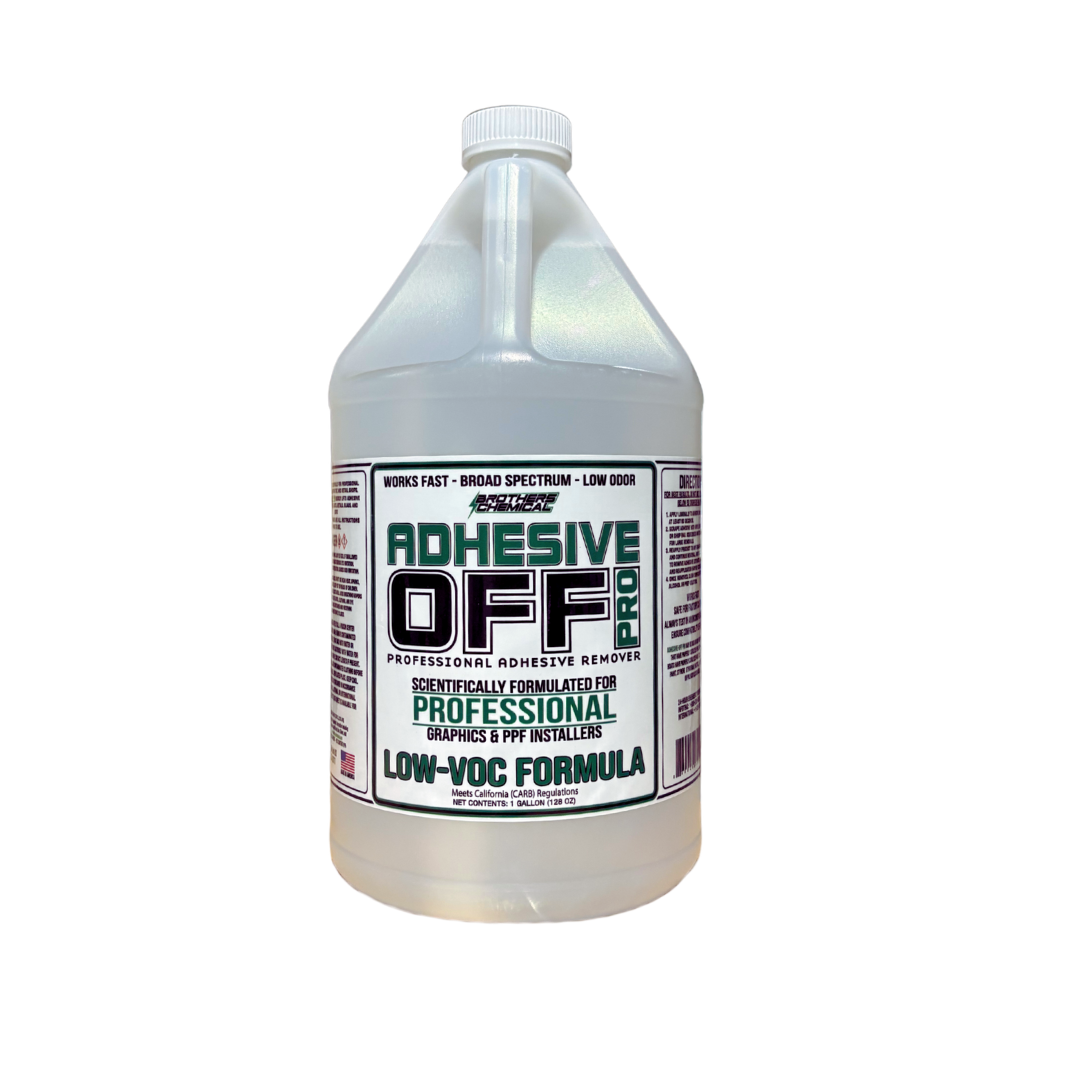 ADHESIVE-OFF PRO - LOW-VOC (California Compliant) - FAST, LOW-ODOR ADHESIVE REMOVER FOR VINYL & PPF RESIDUE