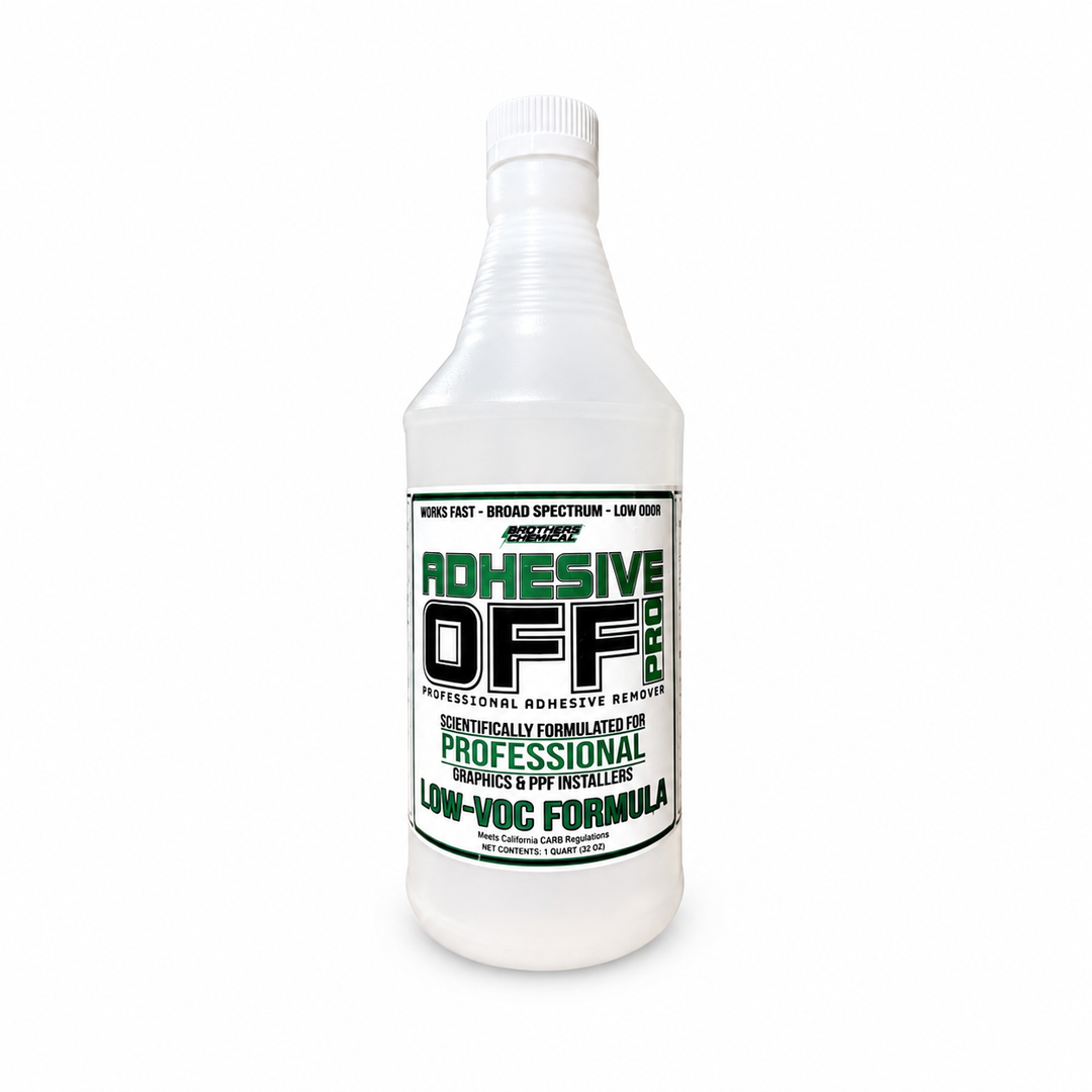 ADHESIVE-OFF PRO - LOW-VOC (California Compliant) - FAST, LOW-ODOR ADHESIVE REMOVER FOR VINYL & PPF RESIDUE