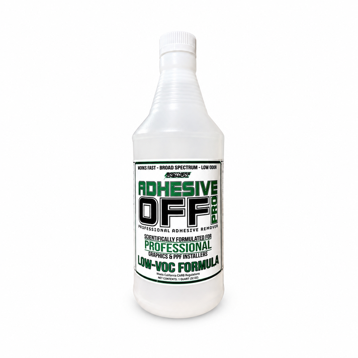 ADHESIVE-OFF PRO - LOW-VOC (California Compliant) - FAST, LOW-ODOR ADHESIVE REMOVER FOR VINYL & PPF RESIDUE