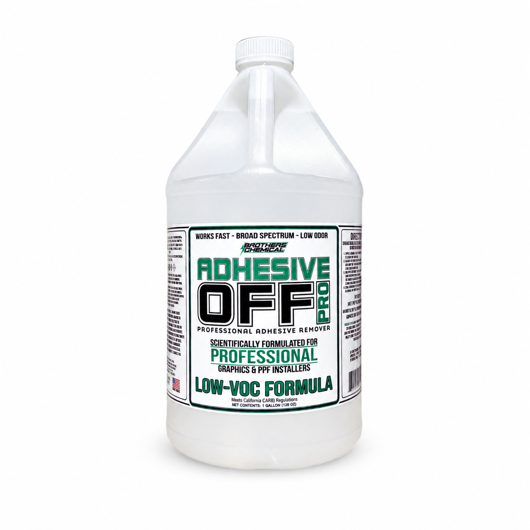 ADHESIVE-OFF PRO - LOW-VOC (California Compliant) - FAST, LOW-ODOR ADHESIVE REMOVER FOR VINYL & PPF RESIDUE