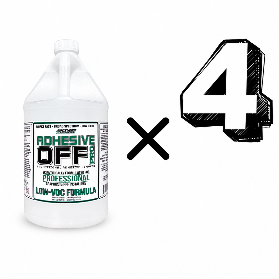ADHESIVE-OFF PRO - LOW-VOC (California Compliant) - FAST, LOW-ODOR ADHESIVE REMOVER FOR VINYL & PPF RESIDUE