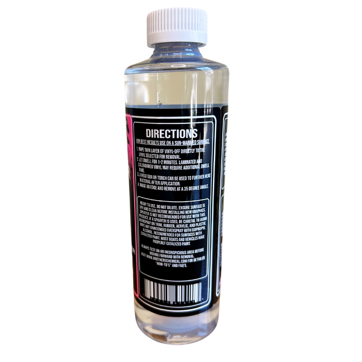 Vinyl-Off – Vinyl Graphic Remover for Wraps, Decals, and Racing Stripes