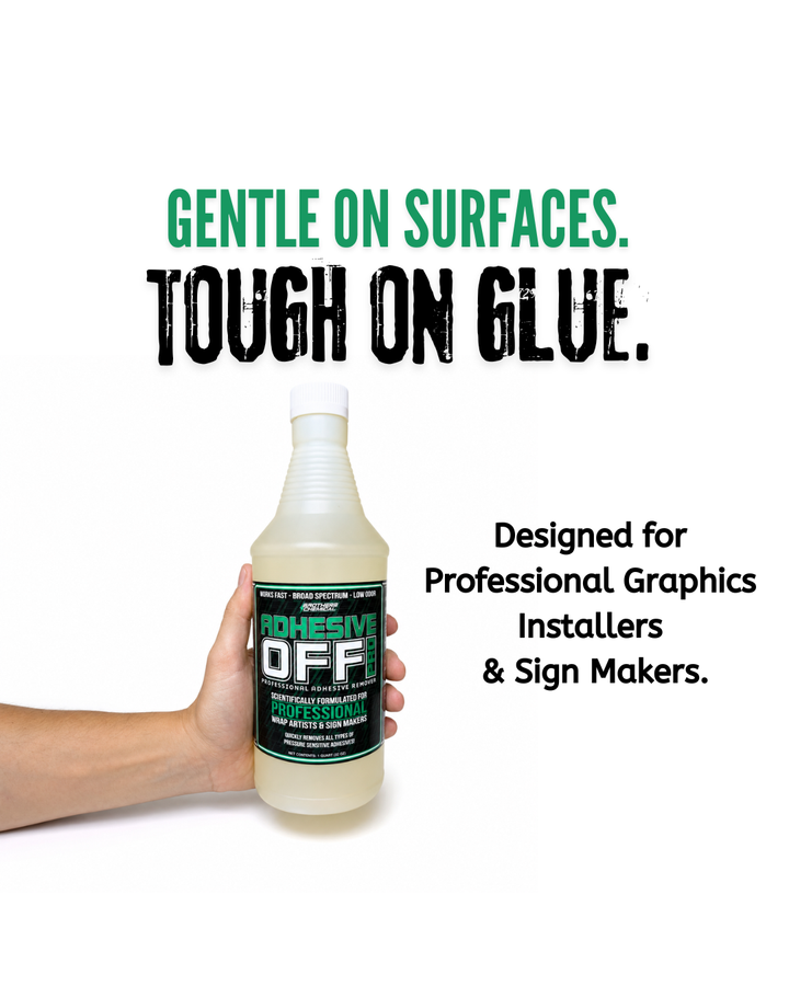Adhesive-Off Pro – Fast, Low-Odor Adhesive Remover for Vinyl & PPF Residue
