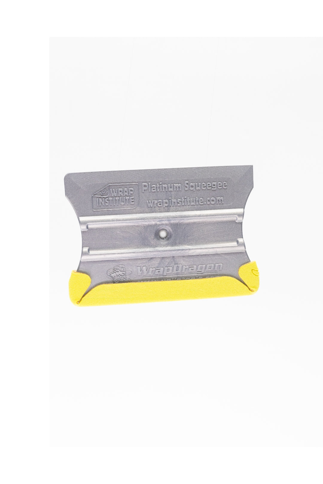 Banana Buffer applied to Platinum Squeegee showing curved edge wrap
