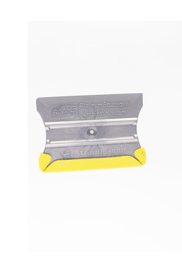 Banana Buffer applied to Platinum Squeegee showing curved edge wrap