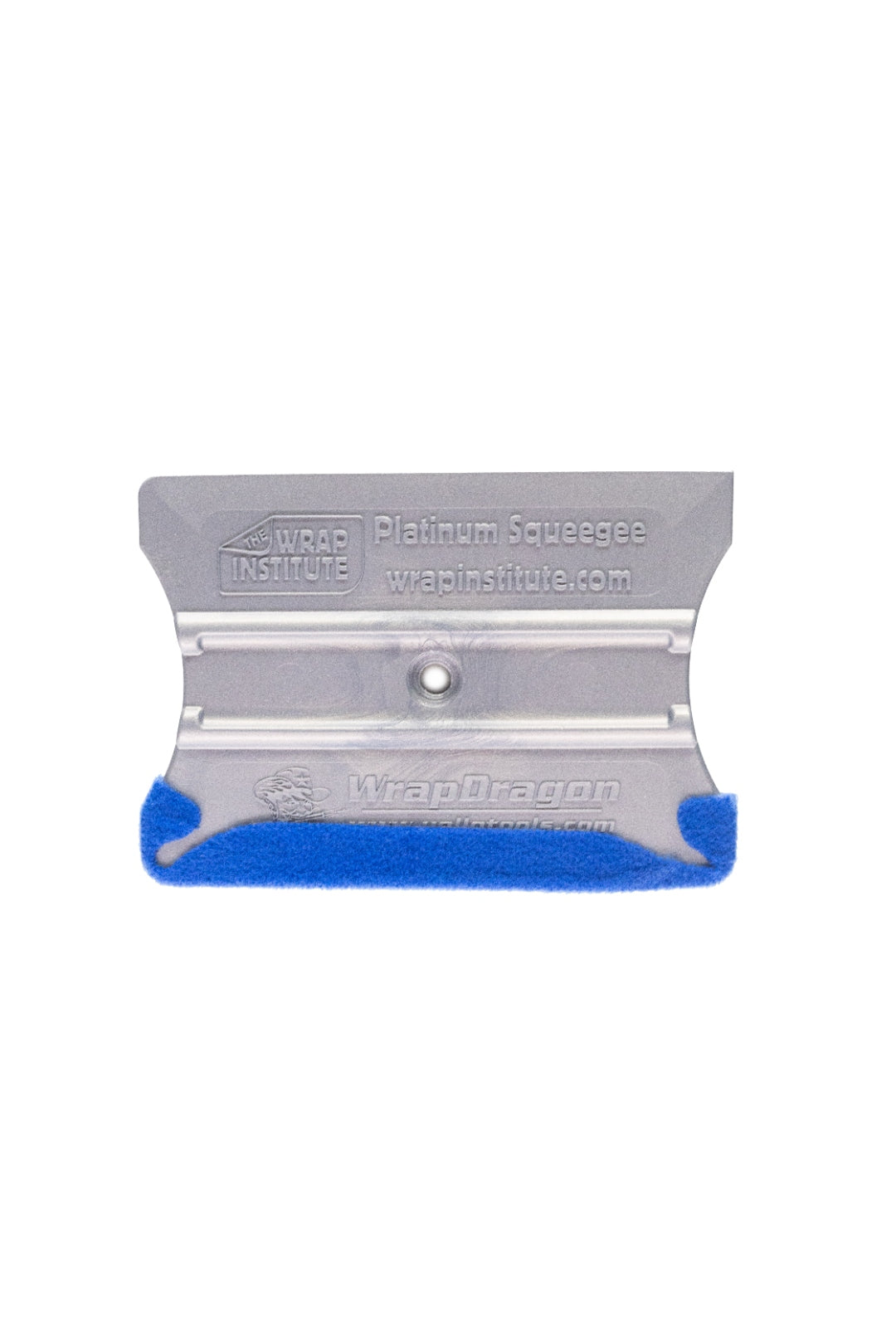 Cornergame Blue strip applied to Platinum Squeegee showing wing-tip corner wrap