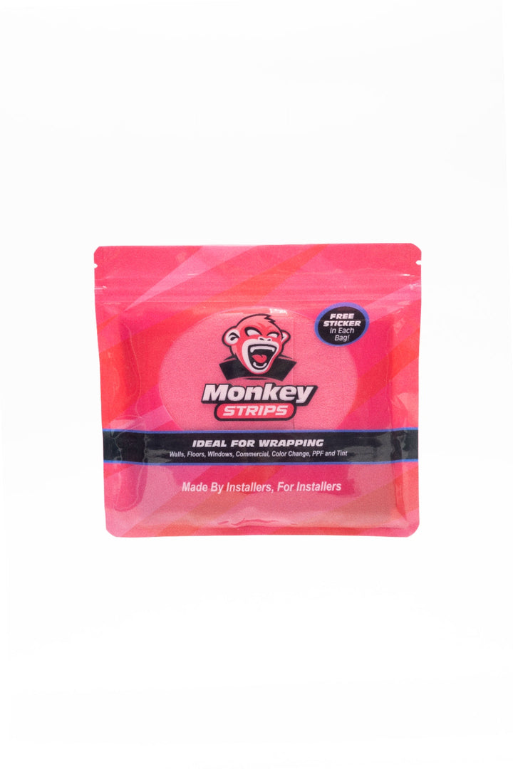 Monkey Strips Precision Pink felt squeegee buffers - front of package